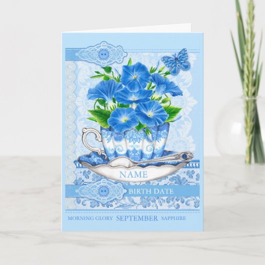 誕生フラワー&ジェム9月ワードゲームカード カード (正面)