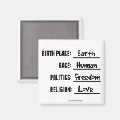 誕生プレイスアース磁石 マグネット (正面/裏面)