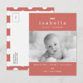 誕生モダン発表 案内ポストカード (正面/裏面)