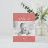 誕生モダン発表 案内ポストカード (スタンド正面)