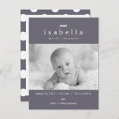 誕生モダン発表 案内ポストカード (正面/裏面)