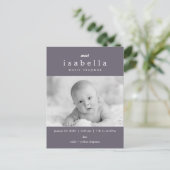 誕生モダン発表 案内ポストカード (スタンド正面)