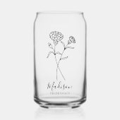 誕生モダン花1月花嫁メイド贈与可能 ガラス缶 (正面)