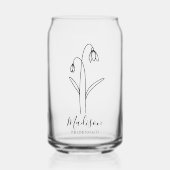 誕生モダン花1月Bridesmaid Gives ガラス缶 (正面)