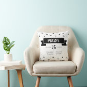 誕生モノクロモダンベビーの状態発表 クッション (椅子)