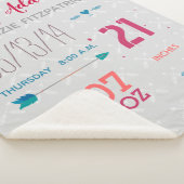 誕生レコードベビーギル誕生統計ブルーグリーンコーラル シェルパブランケット (3/4)