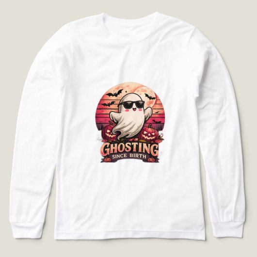 誕生以来のゲスト Funny Halloween Ghost グラフィック トライブレンドＴシャツ (デザイン正面)