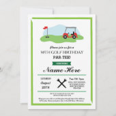 誕生会のゴルフ年齢第50の第60招待状 招待状 (正面)