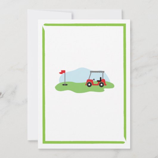 誕生会のゴルフ年齢第50の第60招待状 招待状 (裏面)