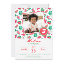 誕生会のスイカフルーツ |招待状