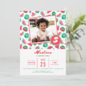 誕生会のスイカフルーツ |招待状 招待状 (スタンド正面)