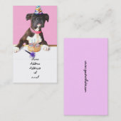 誕生会のボクサー犬の名刺 名刺 (正面/裏面)