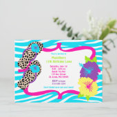 誕生会のルアウ(ハワイ式宴会)の招待状 招待状 (スタンド正面)