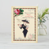 誕生会の女性年齢、Gatsbyのアールデコ 招待状 (スタンド正面)