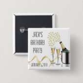 誕生会の好意ボタン 缶バッジ (正面&裏面)