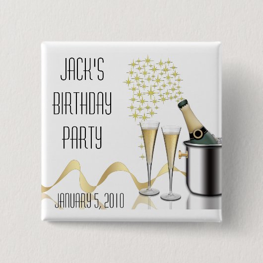 誕生会の好意ボタン 缶バッジ (正面)