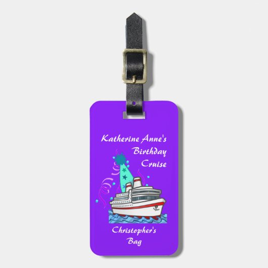 誕生会の帽子の巡航 ラゲッジタグ (正面縦)