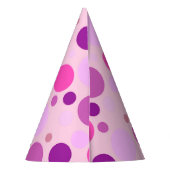 誕生会の帽子の誕生日の女の子のピンクおよび紫色 パーティーハット (裏面)