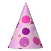 誕生会の帽子の誕生日の女の子のピンクおよび紫色 パーティーハット (左)