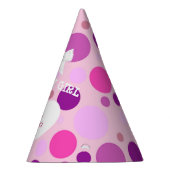 誕生会の帽子の誕生日の女の子のピンクおよび紫色 パーティーハット (右)