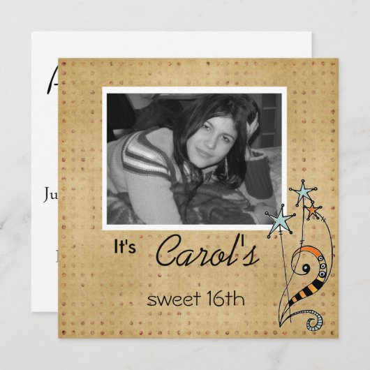 誕生会の招待 招待状 (正面/裏面)