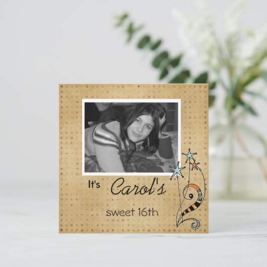 誕生会の招待 招待状 (スタンド正面)