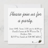 誕生会の招待 招待状 (裏面)