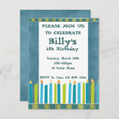 誕生会の招待 招待状 (正面/裏面)