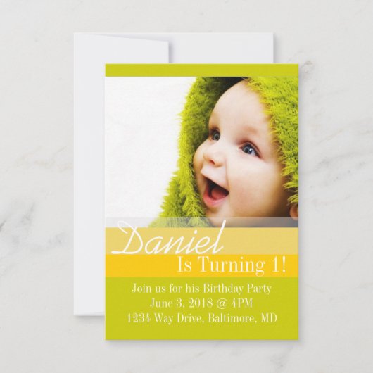 誕生会の招待| B日のII |gryl 招待状 (正面)