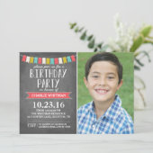 誕生会の旗|の誕生日 招待状 (スタンド正面)