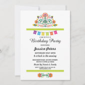 誕生会の花のフェスタのメキシコ招待21 40 招待状 (正面)