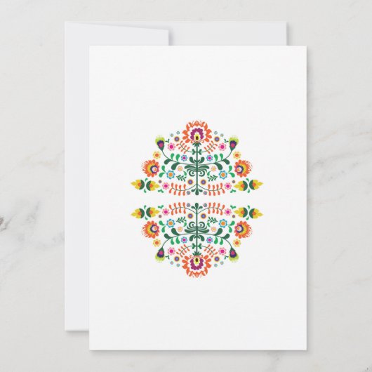 誕生会の花のフェスタのメキシコ招待21 40 招待状 (裏面)