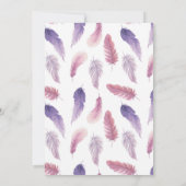 誕生会のDreamcatcherの紫色の花の招待 招待状 (裏面)