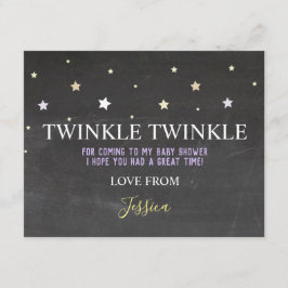 誕生会はきらめき少し星感謝していしています サンキューカード