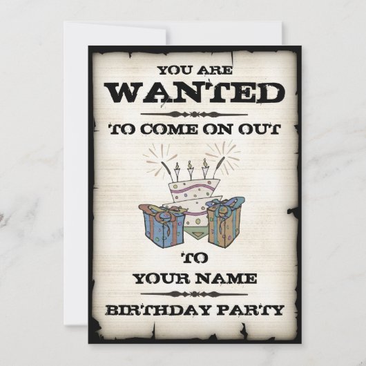 誕生会は招待状がほしいと思いました 招待状 (正面)