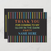 誕生会は暗いカードの白熱感謝していしています サンキューカード (正面/裏面)