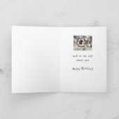 誕生会は決して余りに猫動物のユーモアを疲れさせませんでした サンキューカード (内部)