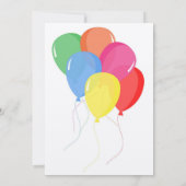 誕生会は精通したパターン運命を風船のようにふくらませます 招待状 (裏面)