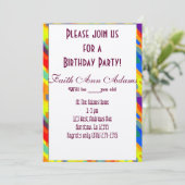 誕生会は精通したパターン運命を風船のようにふくらませます 招待状 (スタンド正面)