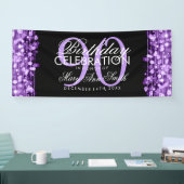 誕生会は紫色光っています 横断幕 (トレードショー)