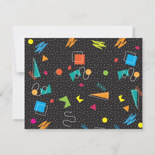 誕生会は80年代の八十年代80sカード感謝していしています サンキューカード (裏面)