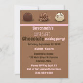 誕生会を作る極度の甘味を加えたチョコレート 招待状 (正面)