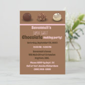 誕生会を作る極度の甘味を加えたチョコレート 招待状 (スタンド正面)