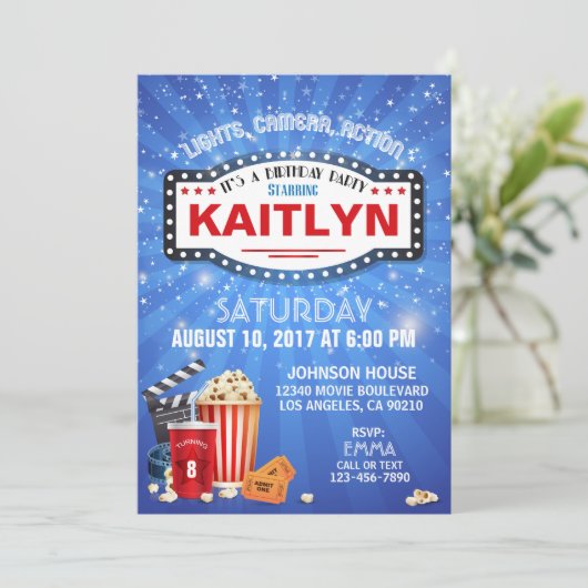 誕生会上の映画夜睡眠 招待状 (スタンド正面)