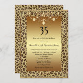 -、誕生会年齢編集可能、年齢チータ 招待状 (正面/裏面)