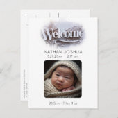 *~*誕生写真AP79ベビー生まれたばかりの発表 案内ポストカード (正面/裏面)