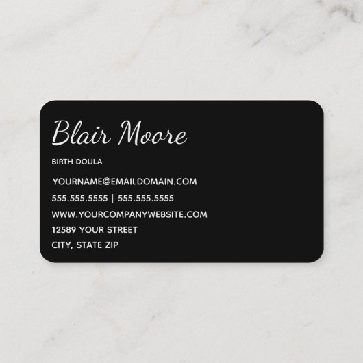 誕生助産婦名刺 名刺 (裏面)