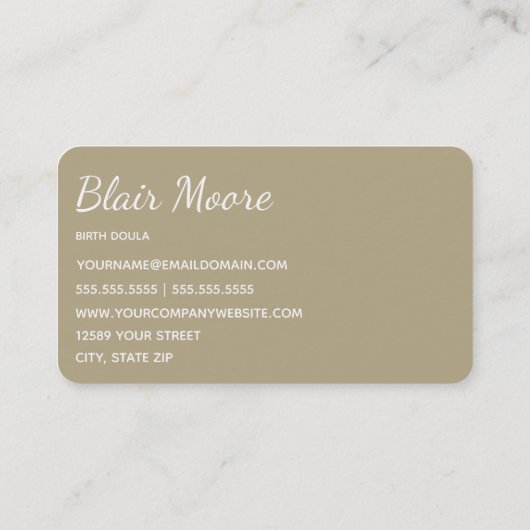 誕生助産婦妊娠 名刺 (裏面)