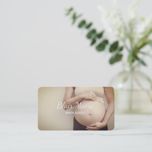 誕生助産婦妊娠 名刺 (スタンド正面)