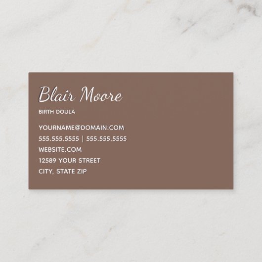 誕生助産師カスタムQR 名刺 (裏面)